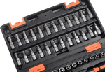 Набор инструментов, 1/4", CrV, пластиковый кейс 57 предметов Вихрь