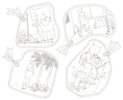 Traveling Animal Orchestra Exciting. Coloring Book