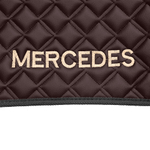 Ковры MERCEDES Actros MP3 (автомат) с шахтой (экокожа, коричневый, черный кант, бежевая вышивка)