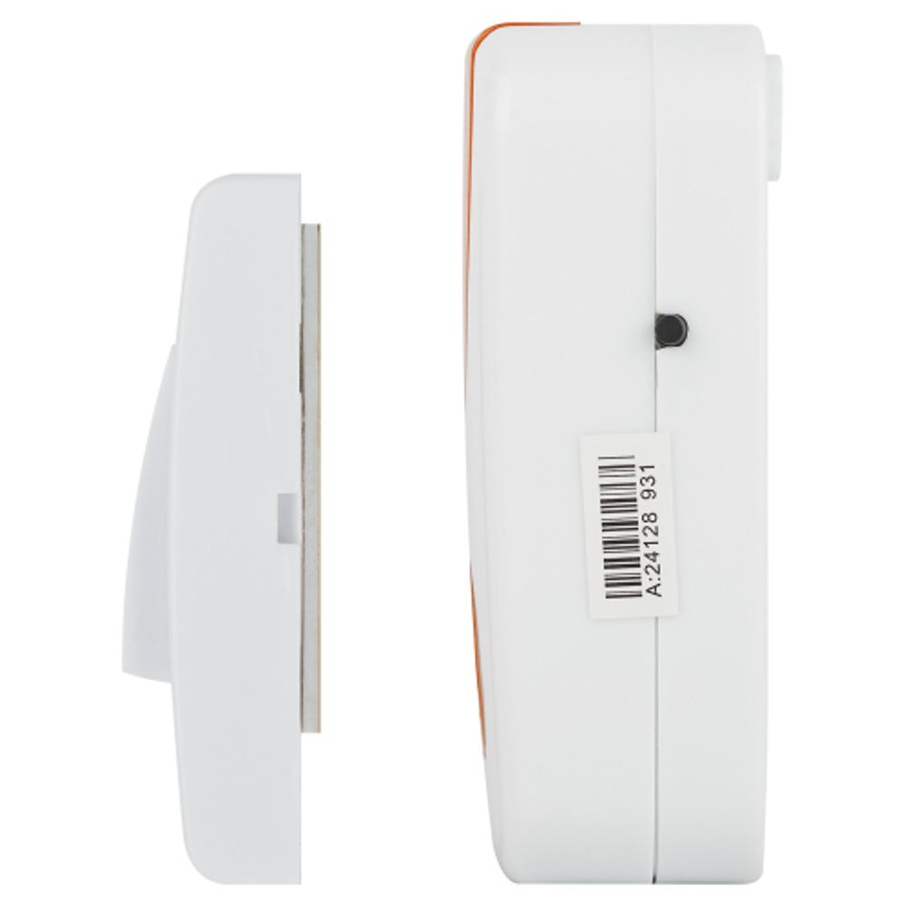 Звонок дверной ЭРА A02 беспроводной аналоговый белый с оранжевым 32 мелодии