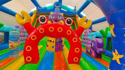 Коммерческий надувной батут «Морская волна», 10*6*6 м.