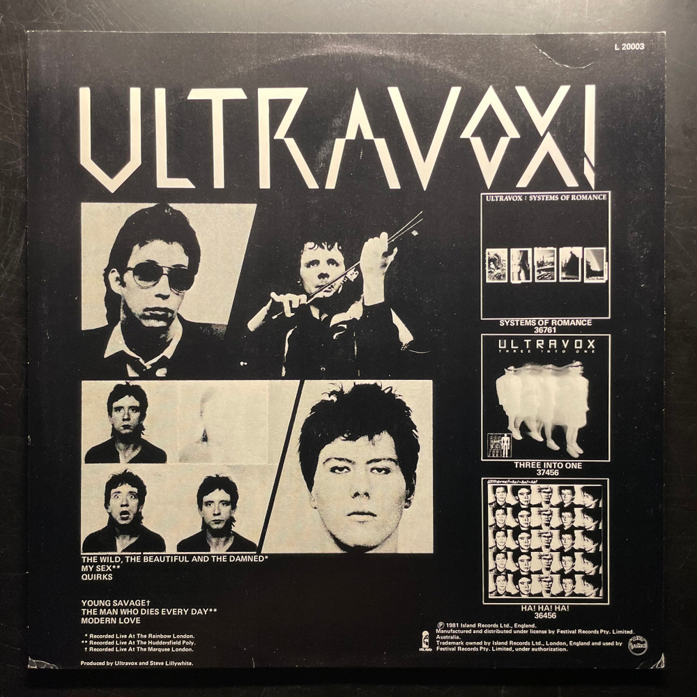 Ultravox! ‎– Ultravox! (Австралия 1981г.) EP