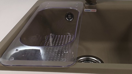 Коландер для мойки Granfest универсальный, пластик, бесцветный