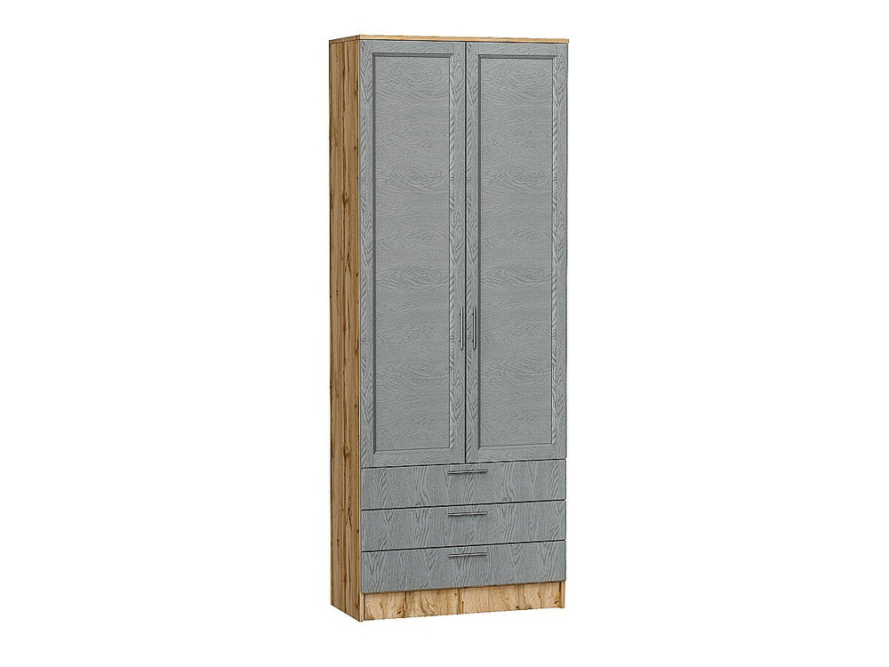 Шкаф двухстворчатый Стиль ШК-803 с ящиками Grey Softwood Дуб Вотан