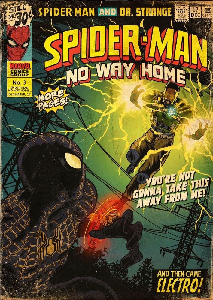 Постер &quot;Spider-Man: No Way Home - Electro / Doc Ock&quot; двусторонний