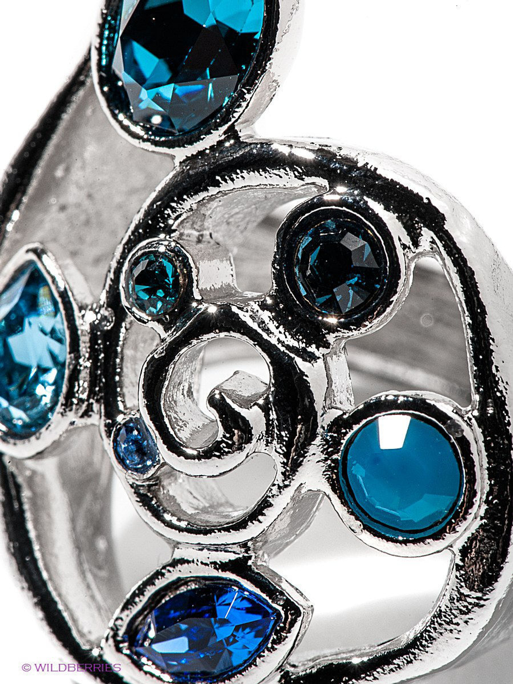 "Араго" кольцо в родиевом покрытии из коллекции "Морской коктейль" от Jenavi