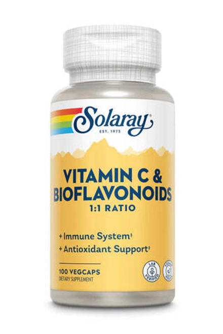 Vitamin C & Bioflavonoids 1:1 500 мг 100 капсул Solaray