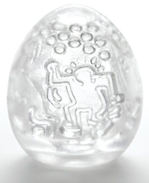 Мастурбатор-яйцо Tenga Keith Haring EGG DANCE, растягивается до 30 см