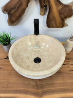 Раковина из мрамора Bowl Cream Dotted BM-65736 40х40х17 из натурального камня