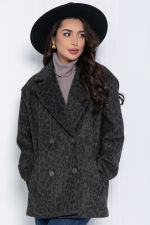 Пальто Я в теме (серый/лео) Б12632-7 LT Collection