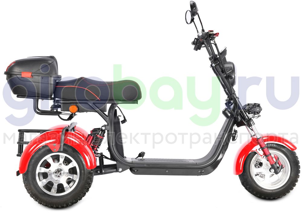 Электроскутер WHITE SIBERIA PRO TRIKE 3000W OFF-ROAD (Красный) фото №6