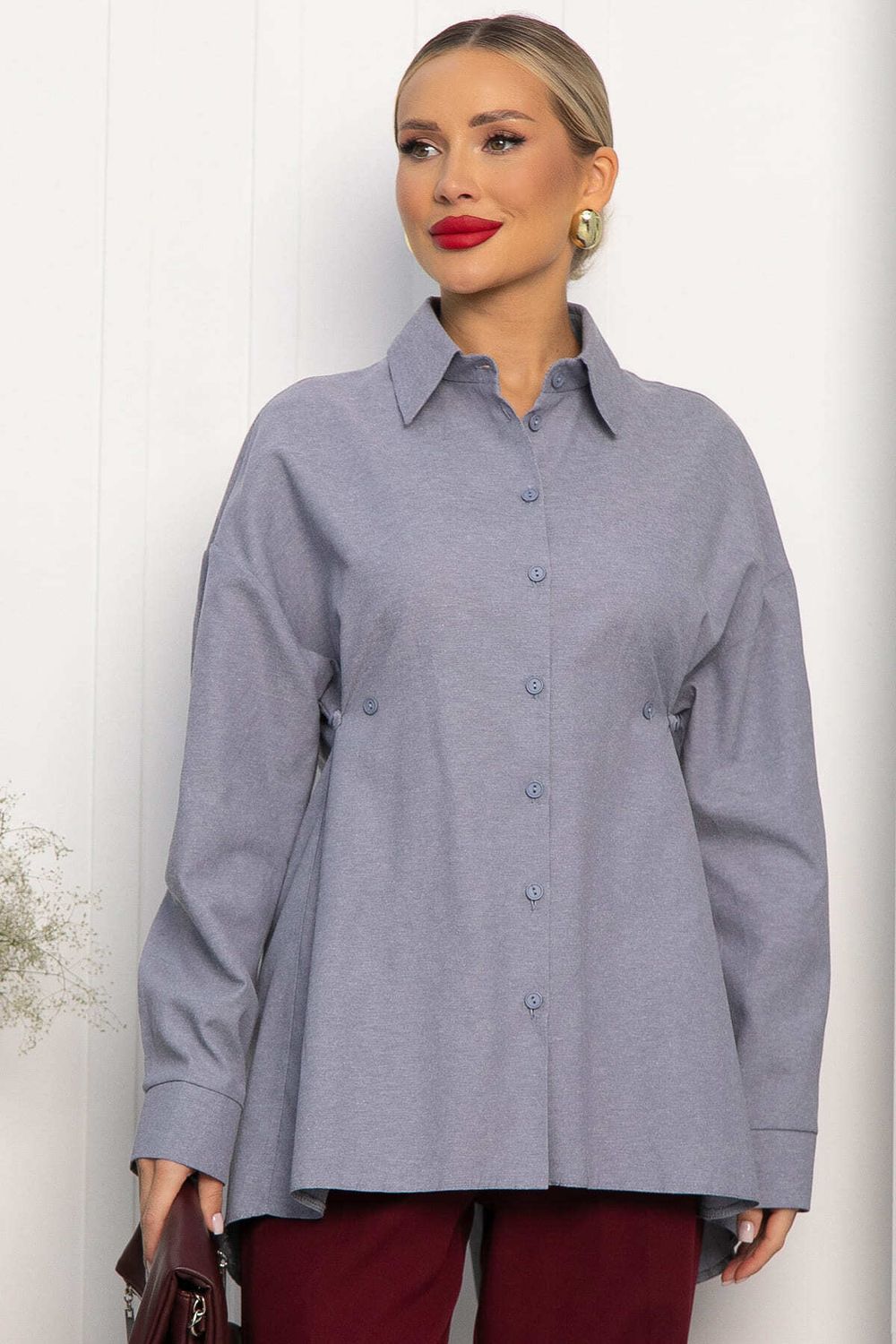 Рубашка Свободное падение (серая) Б14193-5М LT Collection