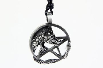 Кулон Дракон обвивающий пентаграмму