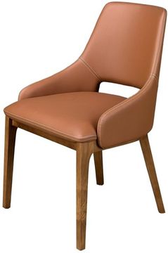 Коричневый стул из экокожи модель 4156