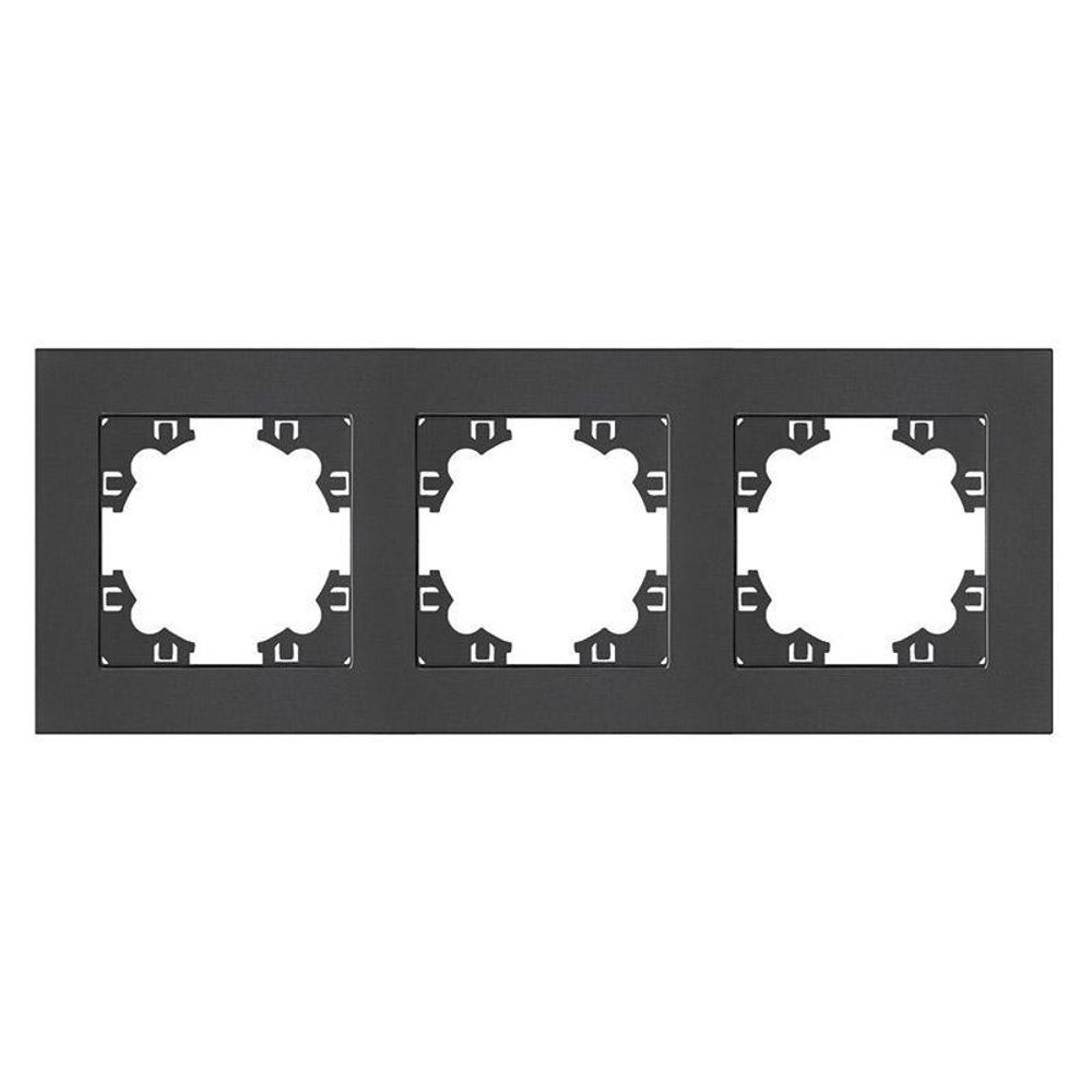 Рамка 3-местная UNIVersal Афина A0045-Gr графит Рамка 3-местная UNIVersal Афина A0045-Gr графит