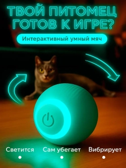Игрушка для кошек и собак электронный мяч