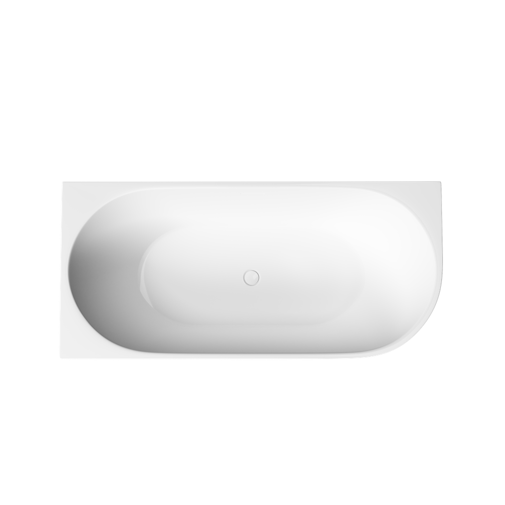 Акриловая ванна Sancos Edge 1700x800x580 мм, угловая, левая, с каркасом, со сливом-переливом, донным клапаном"сlick-сlack", цвет белый, арт. FB23L
