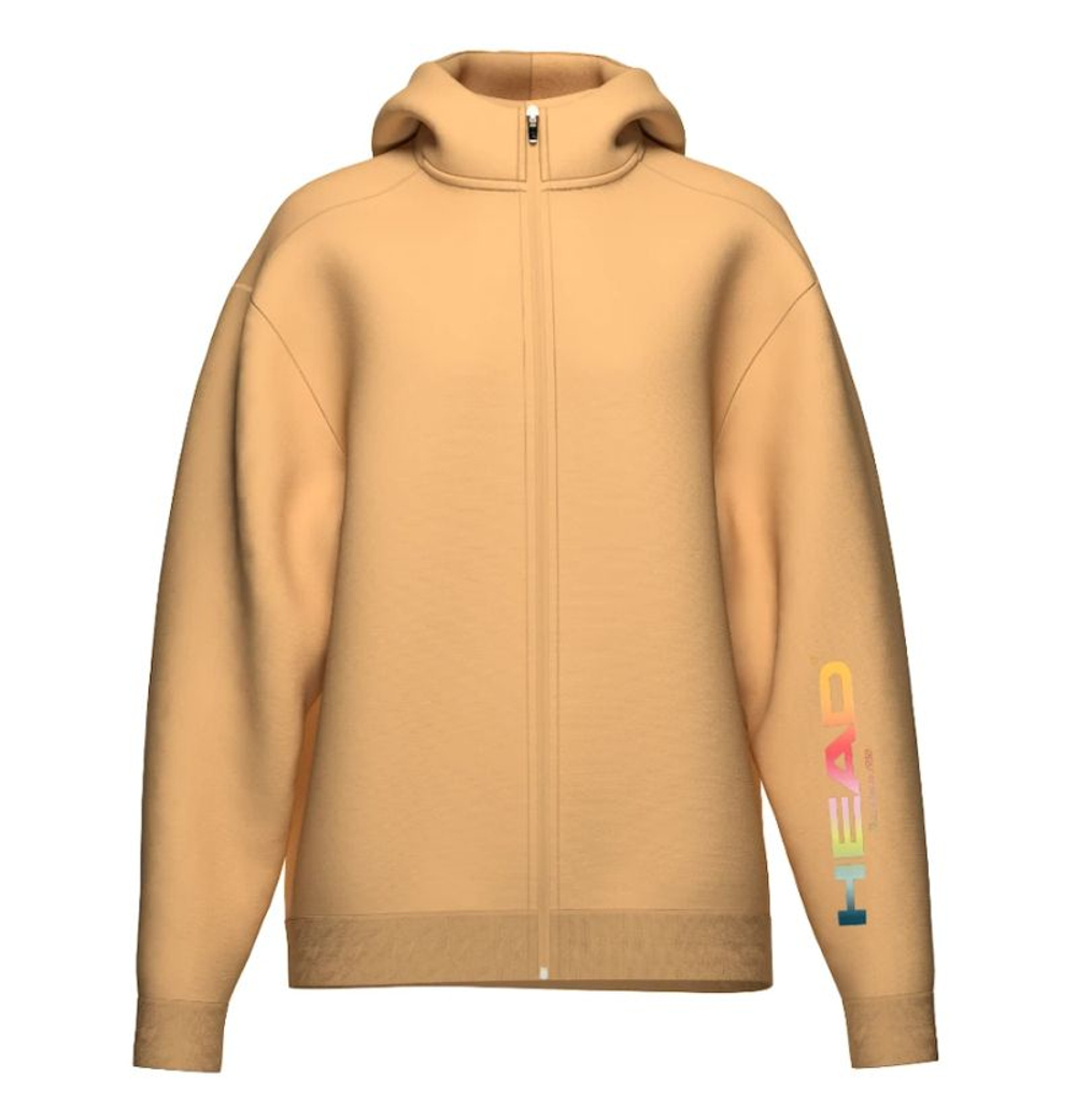Женская теннисная куртка Head Rally Hoodie FZ - apricot