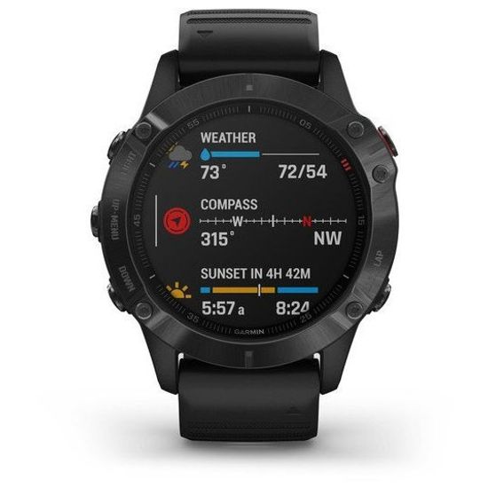 Мультиспортивные часы Garmin Fenix 6 Pro - черные с черным ремешком 010-02158-02