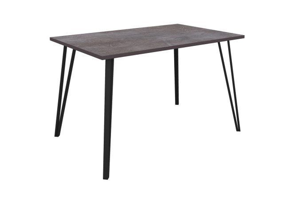 Стол кухонный обеденный Камень Тёмный/Чёрный, Сиена, 120х80х75,5 см