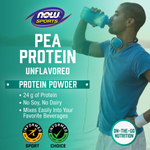 NOW Foods, Sports, гороховый протеин, без добавок, 340 г (12 унций)