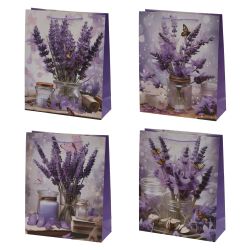 GAEM Пакет подарочный M (бумага 210г/м2, блок микс 12шт), L25,5 W10 H32 см, 4в.