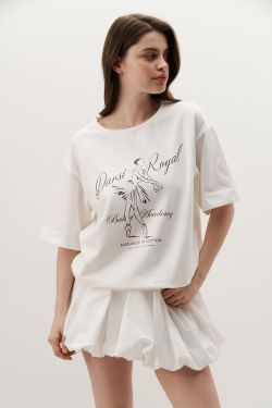 Футболка "Ballet" кремового цвета