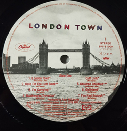 Винтажная виниловая пластинка LP Paul McCartney Wings London Town (Japan 1978) (No Obi) With A Little Luck