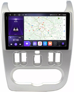 Магнитола для Renault Logan/Sandero 2009-2014 - Carmedia SF-9944 QLed+2K, Android 12, TS10,  CarPlay, 4G SIM-слот