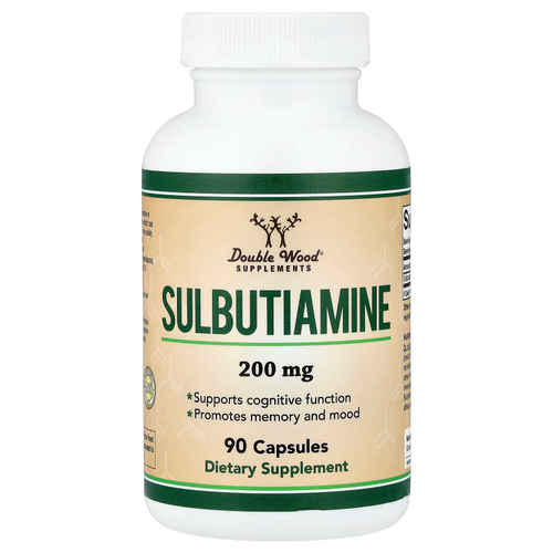 Double Wood Supplements, Sulbutiamine, 200 mg, 90 Capsules