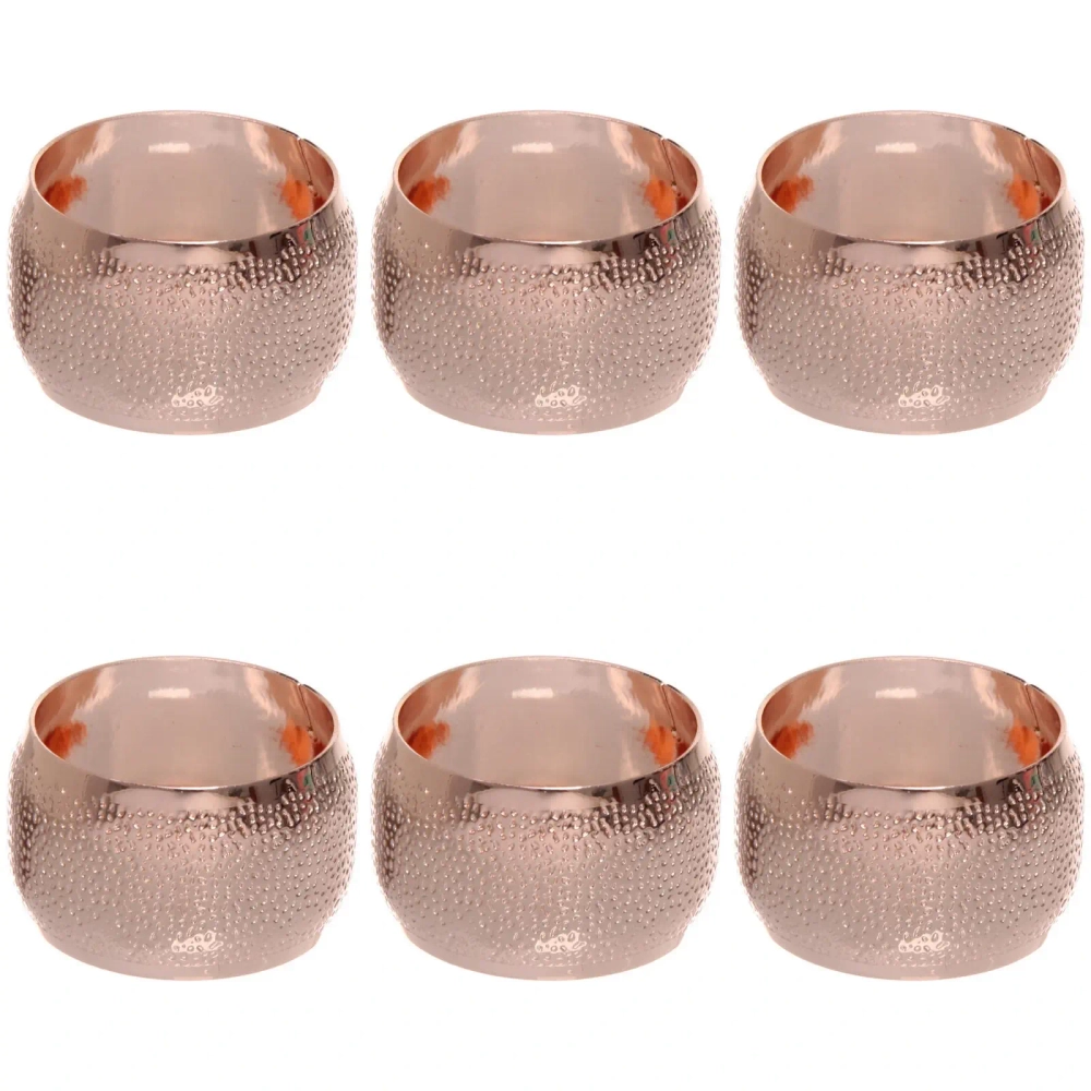 Набор колец для салфеток 6шт «Лайн» 4,5*2,8см, розовое золото