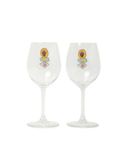 Винный Бокал ( Набор 2 Шт. ) Stacked Grapes Wine Glass Set