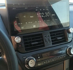 Магнитола для Toyota Land Cruiser Prado 150 2009-2013 (взамен 7" навигации, поддержка JBL и 360) - Carmedia ZH-T1209 монитор 12.3" на Android 12, 8/128Гб, CarPlay, 4G SIM-слот