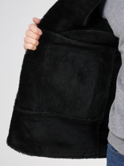 Дубленка зимняя куртка натуральная с капюшоном