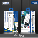Power Bank YOOKIE YO5 4 Ports Fast Charging With Flashlight (50000mah)