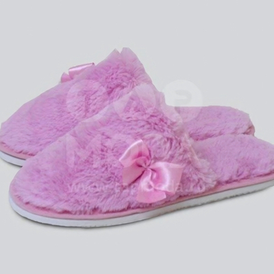 Тапочки домашние женские «Пушистые», иск. мех, подклад бязь, толщина подошвы 5мм, р39