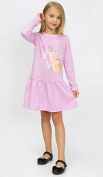 Платье кулирка "Заинька-9" р-р 128, Сиреневый