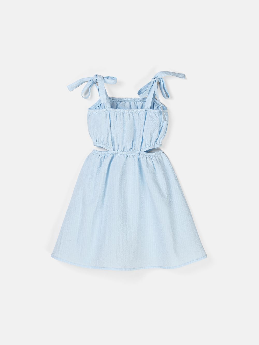 Платье хлопковое с разрезами "Небесная лазурь" 7+