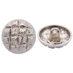 Пуговицы металл на ножке 28L=18 мм, M.Silver (матовый серебристый), 10 шт, MP03