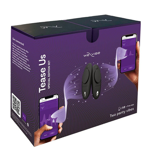 Набор черных стимуляторов в трусики 16,1см We-Vibe Tease Us Moxie + Moxie SNDV3SG9