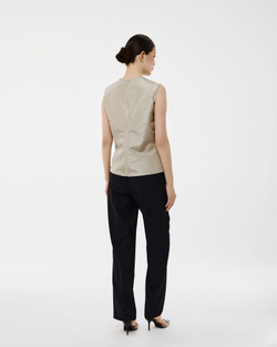 Топ с замком серый