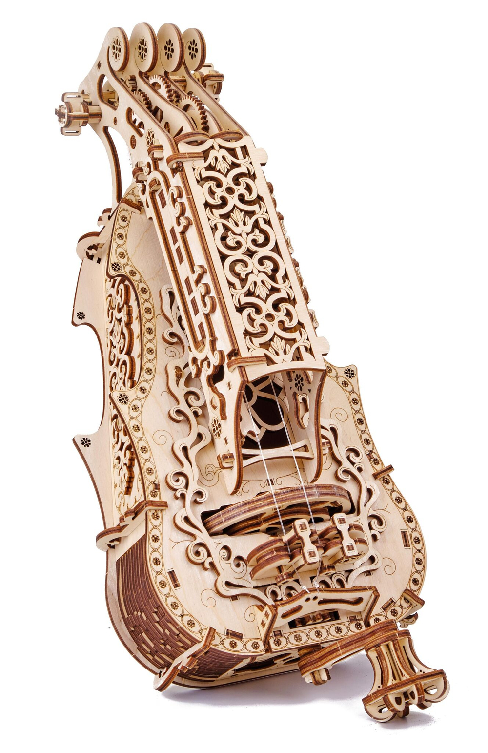 Механическая сборная модель, деревянный конструктор Wood Trick Лира Да Винчи