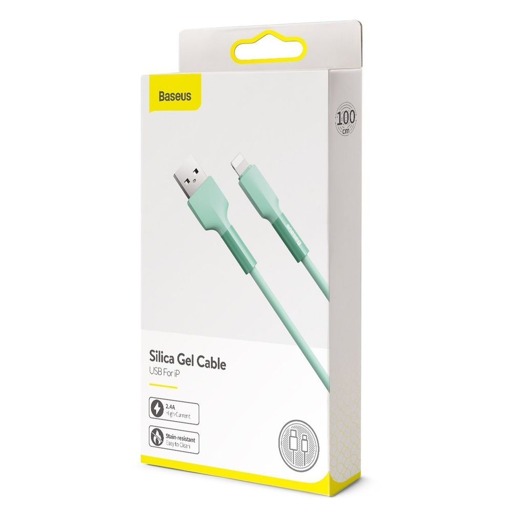 Lightning Кабель Baseus Silica Gel Cable USB For iP 2.4A 1m