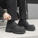 V05 Casual Leather Shoes Men"s Low top Black