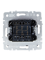 BRITE Выключатель 2-клавишный проходной 10А ВС10-2-6-БрЧ черный IEK