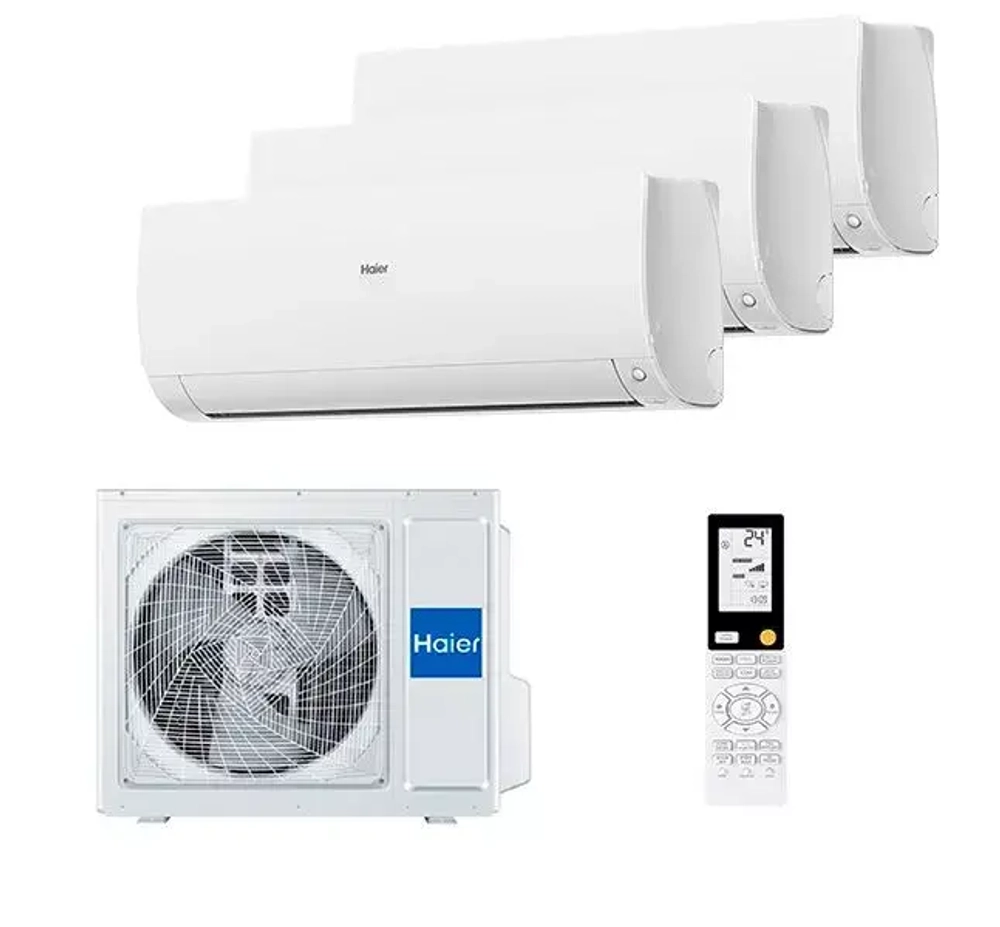 Мульти сплит-система Haier на 3 комнаты (30+30+30 кв.м.) FLEXIS White