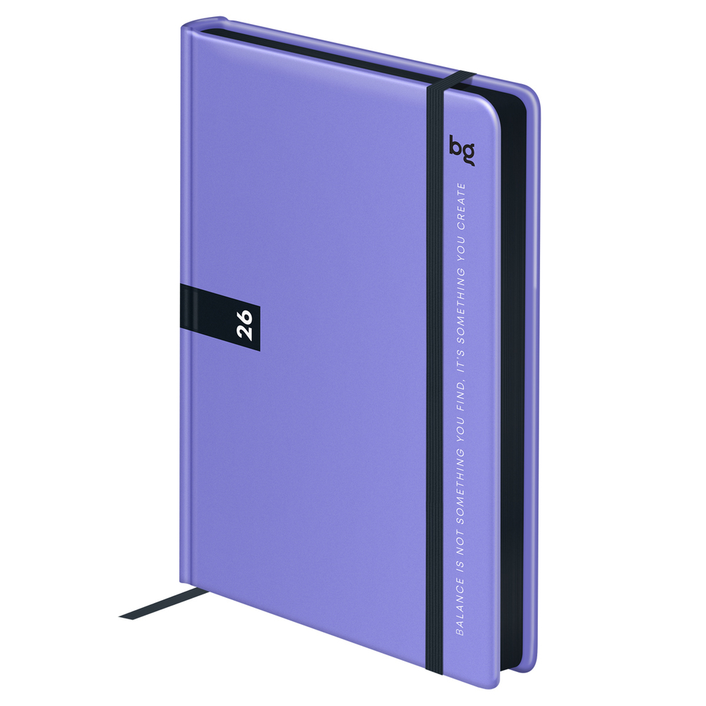 Ежедневник датированный 2026, А6, 7БЦ BG"Monochrome. Mauve", лиловый, soft touch DdА6_09622