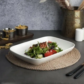 Блюдо прямоугольное 18*25см, h=3.5 см, фарфор "NOBLE" серия "Fine Plus"