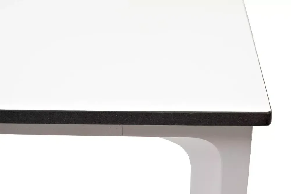 "Малага" обеденный стол из HPL 90х90см, цвет молочный, каркас белый