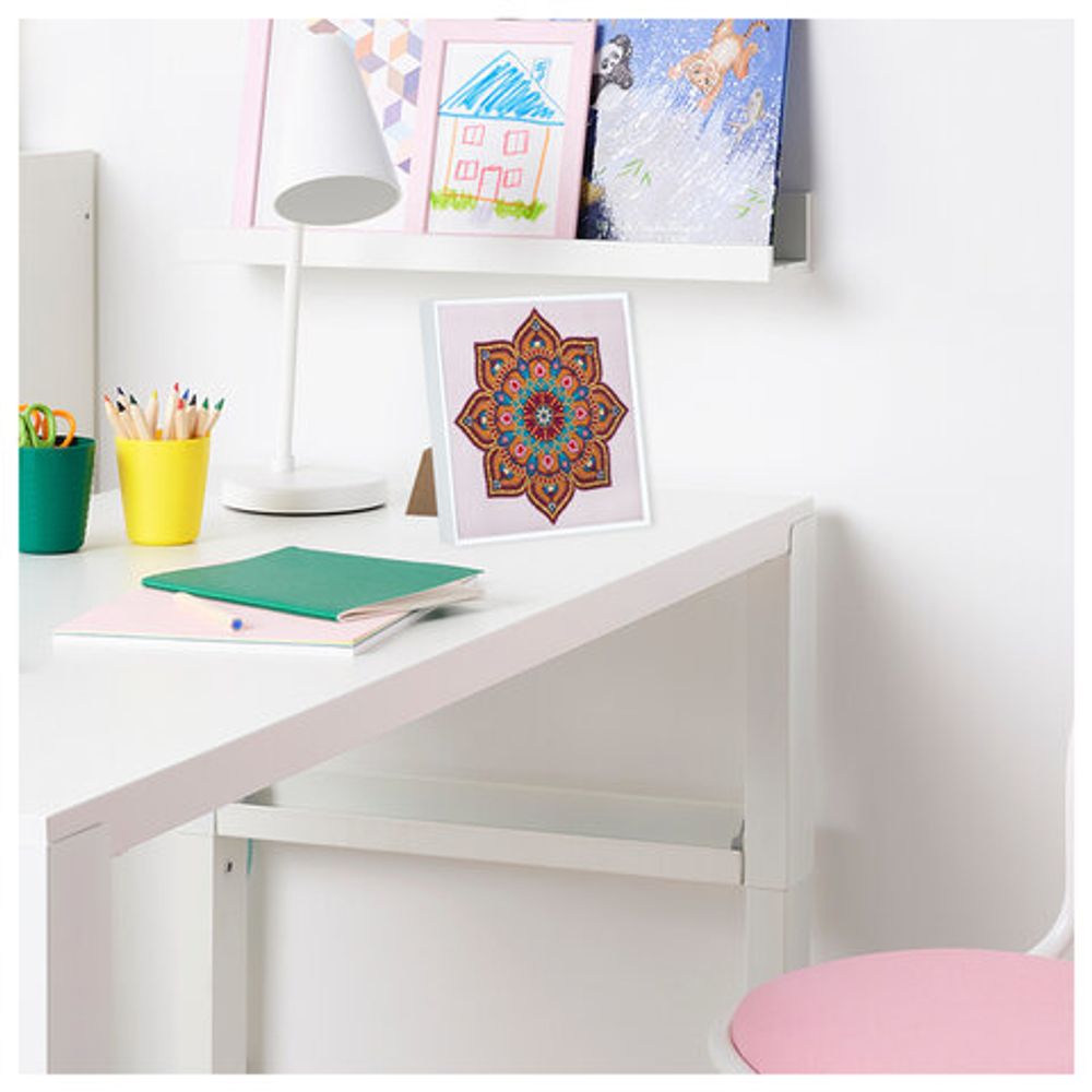 Картина стразами (алмазная мозаика) 20х20 см, ОСТРОВ СОКРОВИЩ "Орнамент", в деревянной рамке, 662441